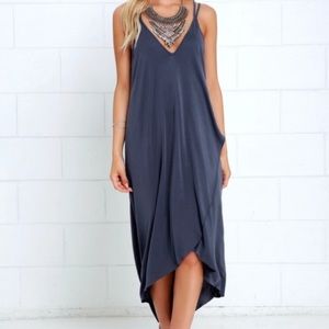 Lulu’s Mood and Melody Washed Blue High-Low Dress